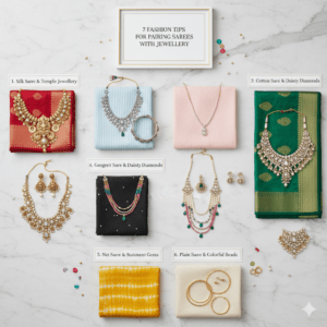 7 Fashion Tips for Pairing Sarees with Jewellery