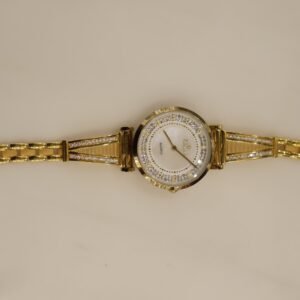 22KT Gold White Dial Watch