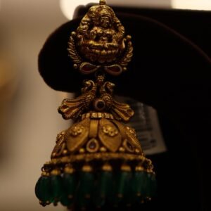 22KT Antique Green Beads Jumka