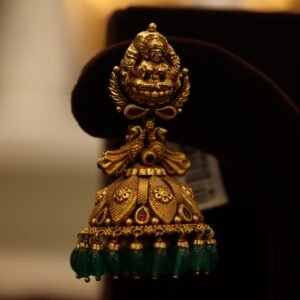 22KT Antique Green Beads Jumka