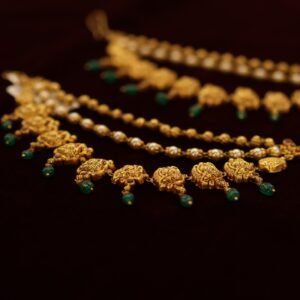 3 Row Step Gold Necklace