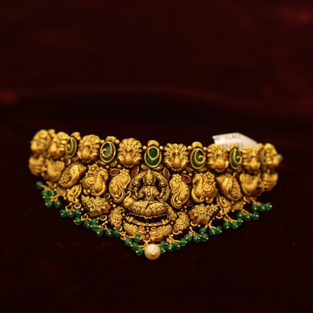 22KT Antique Nagas Lakshmi Choker