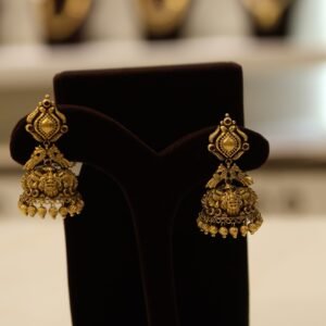 22KT Antique Nakash Gold Jumka Earrings