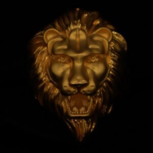 22KT Lion Face Gold Ring