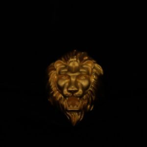 22KT Lion Face Gold Ring