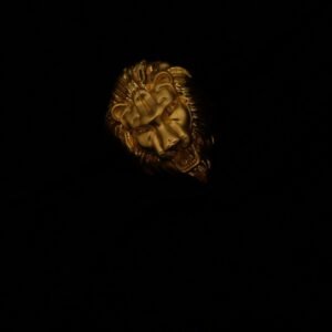 22KT Lion Face Gold Ring