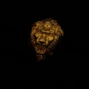 22KT Lion Face Gold Ring