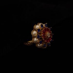 Pearl Casting Gold Ladies Ring