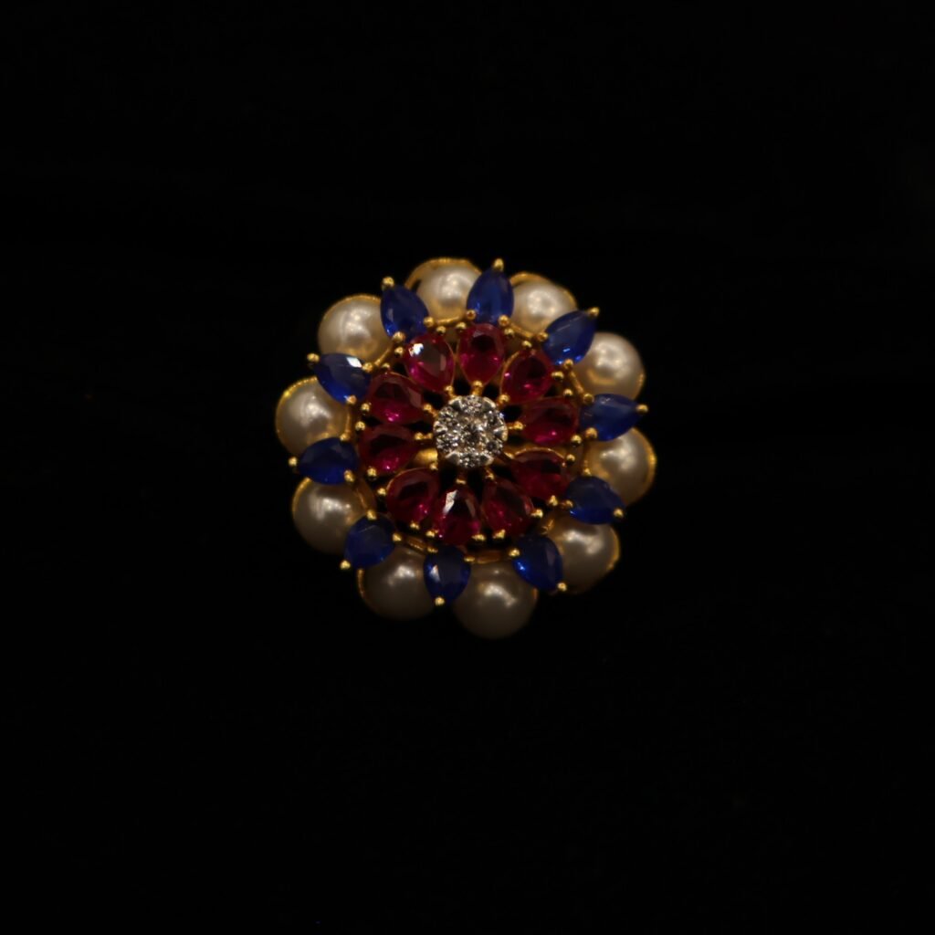 Pearl Casting Gold Ladies Ring