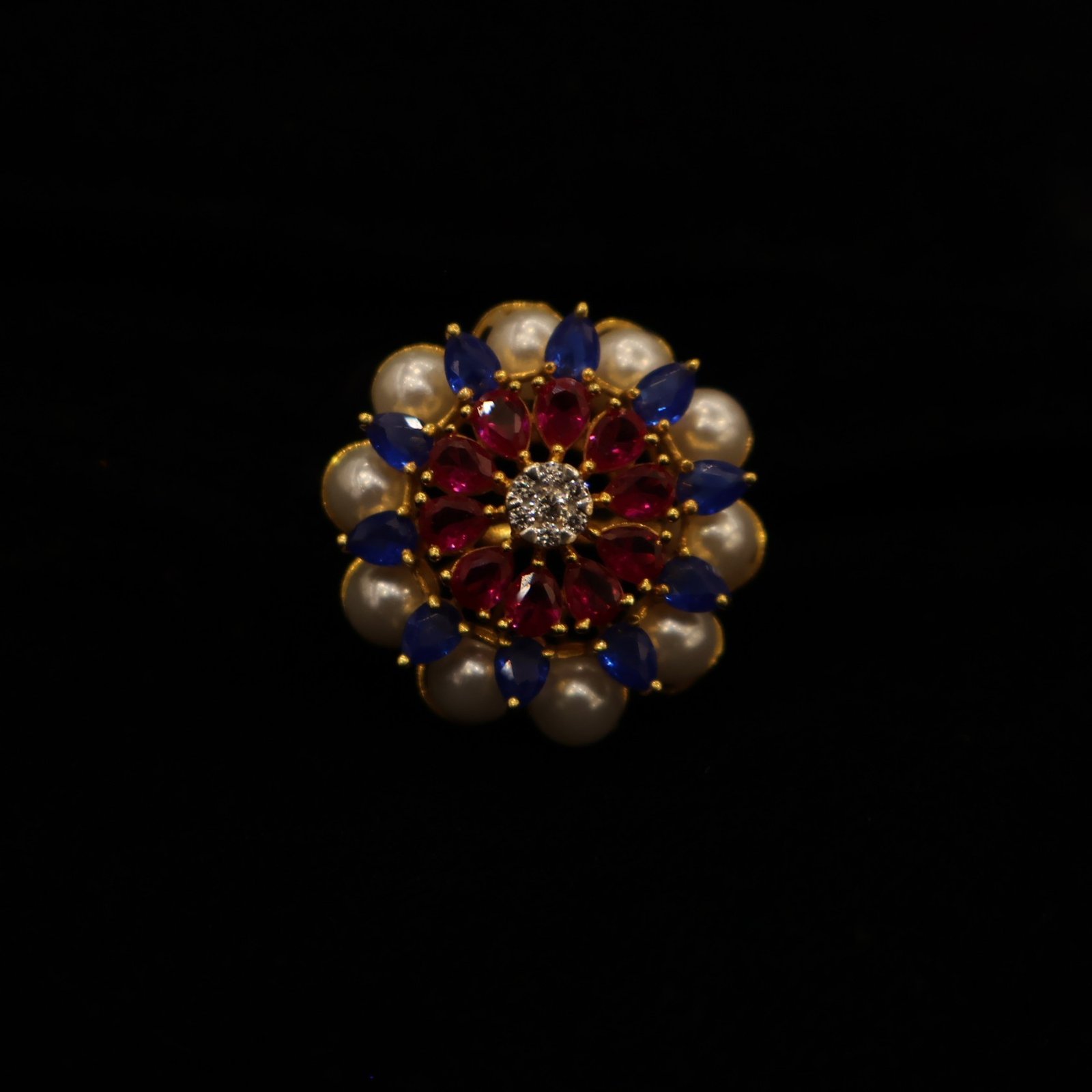 Pearl Casting Gold Ladies Ring