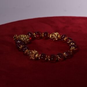 22KT Ruby Beads Gold Kada