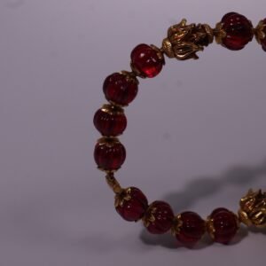 22KT Ruby Beads Gold Kada