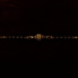 22KT Gold Black Beads Bracelet