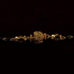 22KT Gold Black Beads Bracelet