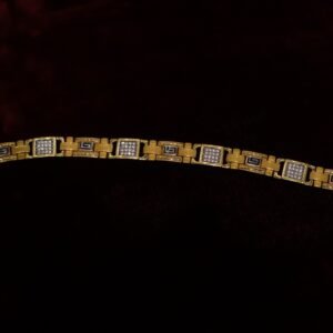 22KT Stone Enamel Gold Bracelet