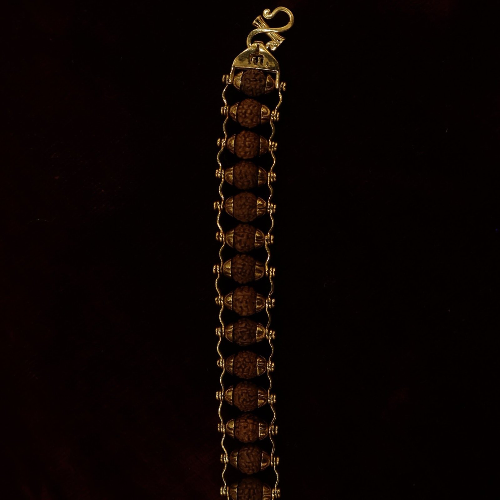 22KT Gold Rudraksha Casting Bracelet