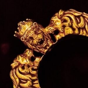 Men’s Lion Face Gold Kada