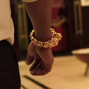 Men’s Lion Face Gold Kada