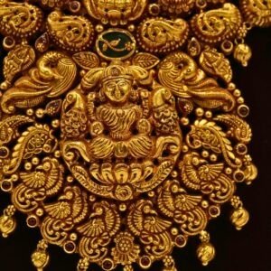 22KT Gold Antique Nakasa Lakshmi Necklace with Gold Balls (HUID Hallmarked) – Grand Bridal Collection (47.21g)
