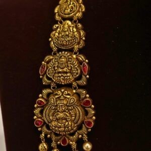 22KT Gold Antique Mohan Mala Pearl Short Necklace (HUID Hallmarked) – Traditional Collection (23.00g)