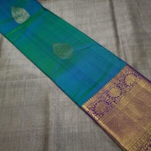 Kanchivaram Silk Saree – Peacock Green (Premium Wedding Collection)