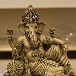 92.5 Silver Antique Ganesha Idol (HUID Hallmarked) – 564.40g