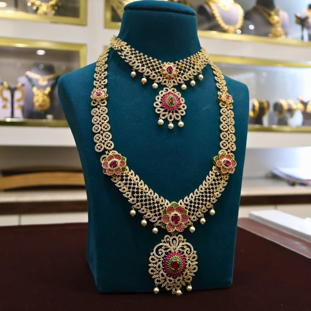 92.5 Silver Stone Hara Necklace (HUID Hallmarked) – 150.72g