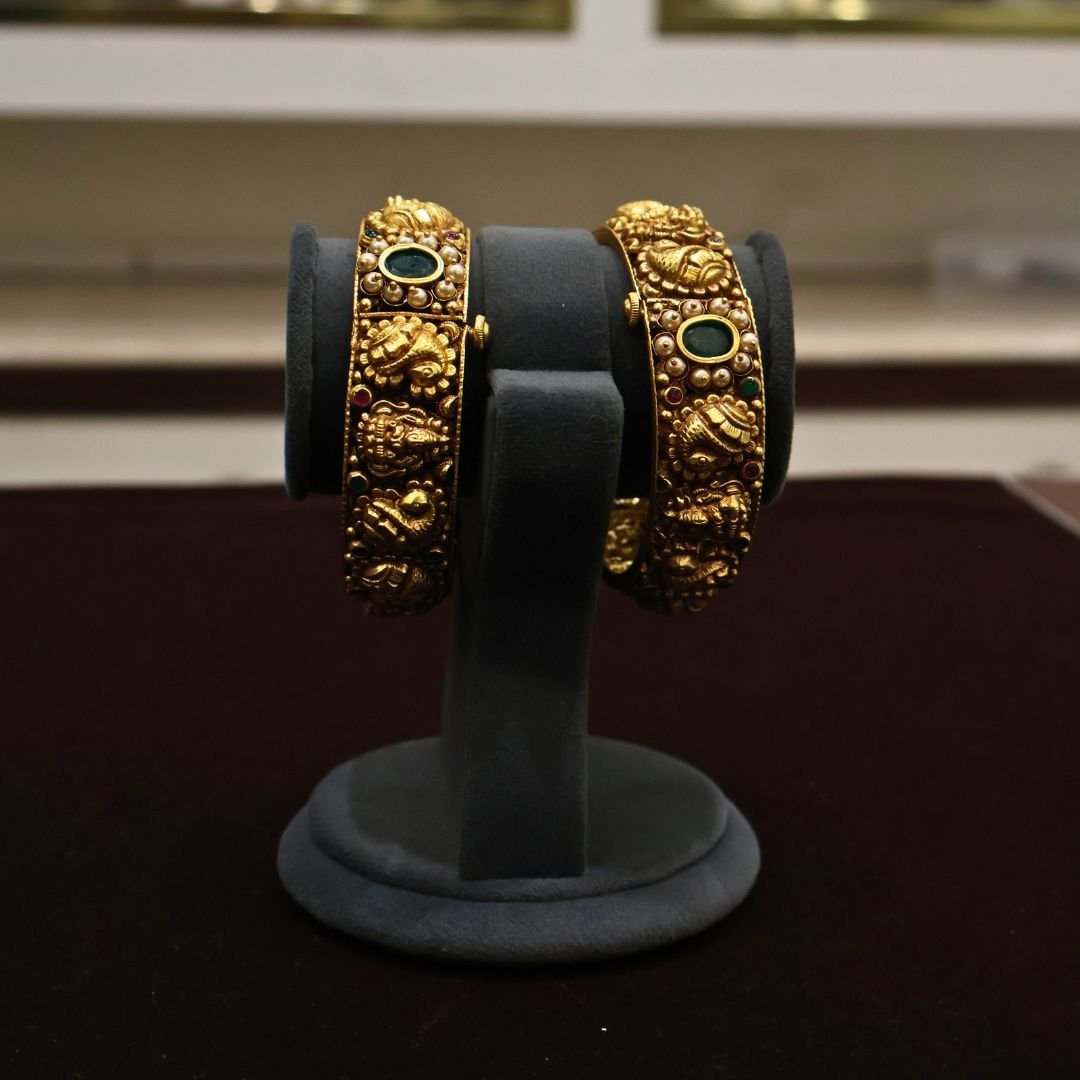 92.5 Silver Antique Bangles (HUID Hallmarked) – 69.10g