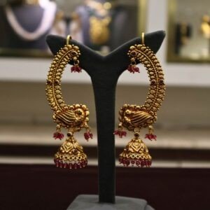 92.5 Silver Antique Mattil with Jhumka (HUID Hallmarked) – 29.10g