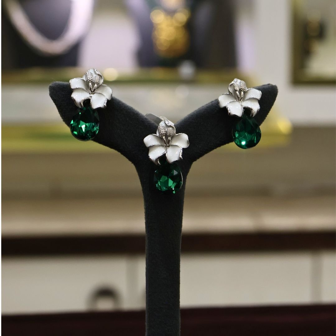 92.5 Silver Pendant with Matching Earrings Set (HUID Hallmarked) – 15.94g