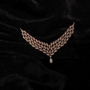 18KT Diamond Double Hook Pendant (1.00 Ct) – Elegant Designer Piece