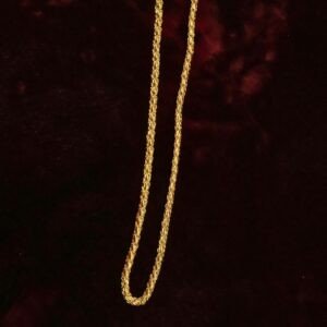 Gold Lotus Design Women’s Chain – Elegant Daily Wear Jewellery (7.71g)