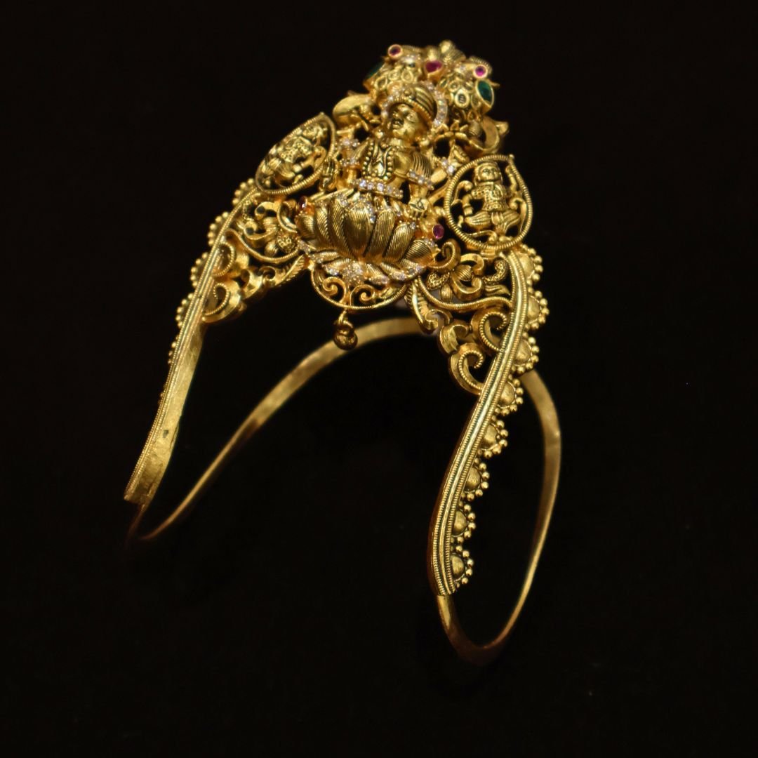 92.5 Silver Antique Vanki Armlet (HUID Hallmarked) – 53.86g