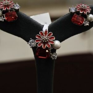 92.5 Silver Pendant with Matching Earrings Set (HUID Hallmarked) – 13.86g