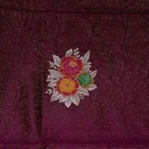 Banarasi Embossed Saree – Maroon with Rich Zari Design (Premium Collection)