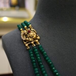 92.5 Silver Beads Hara with Antique Jhumka Set (Combo Jewellery Set)