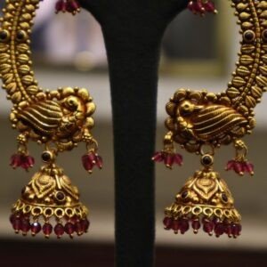 92.5 Silver Antique Mattil with Jhumka (HUID Hallmarked) – 29.10g