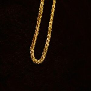 Gold Lotus Design Women’s Chain – Elegant Daily Wear Jewellery (7.71g)