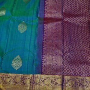 Kanchivaram Silk Saree – Peacock Green (Premium Wedding Collection)
