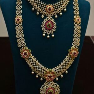 92.5 Silver Stone Hara Necklace (HUID Hallmarked) – 150.72g