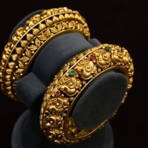 92.5 Silver Antique Bangles (HUID Hallmarked) – 72.60g