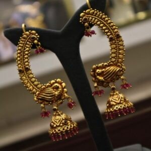 92.5 Silver Antique Mattil with Jhumka (HUID Hallmarked) – 29.10g