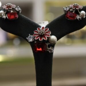 92.5 Silver Pendant with Matching Earrings Set (HUID Hallmarked) – 13.86g