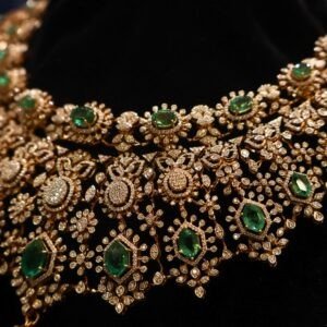 18KT Diamond 3-in-1 Detachable Necklace with Emerald & Ruby (Luxury Bridal Collection) – 114.07g