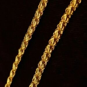 Gold Lotus Design Women’s Chain – Elegant Daily Wear Jewellery (7.71g)
