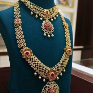 92.5 Silver Stone Hara Necklace (HUID Hallmarked) – 150.72g