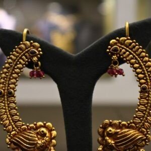 92.5 Silver Antique Mattil with Jhumka (HUID Hallmarked) – 29.10g