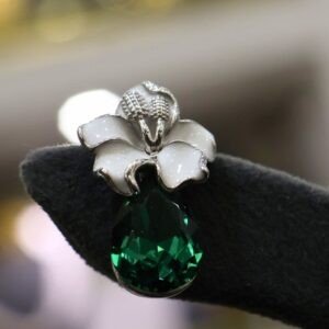 92.5 Silver Pendant with Matching Earrings Set (HUID Hallmarked) – 15.94g