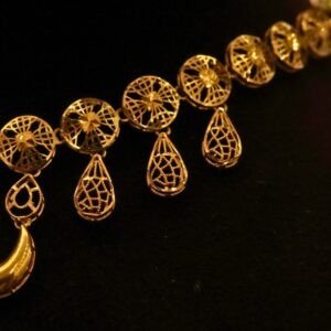 22KT Gold Turkish Plain Work Necklace (HUID Hallmarked) – Elegant Contemporary Collection (16.68g)