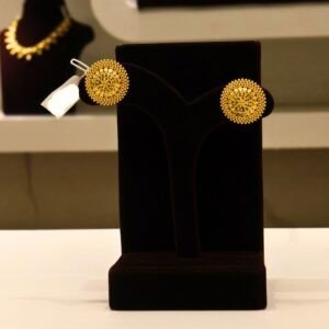 22KT Gold Kolkata Pattern Earrings (HUID Hallmarked) – Premium Traditional Collection (9.92g)